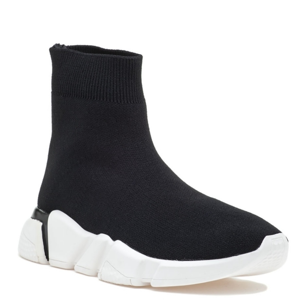 STRETCH SNEAKER SOCK IN BLACK SIZE 8